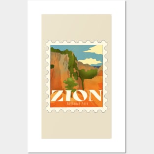 Zion National Park Stamp Posters and Art